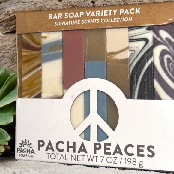 Pacha Soap Co Pacha Peaces Bar Soap Variety Pack Soap Dish Set NWT - Picture 13 of 16